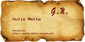 Gulis Metta névjegykártya